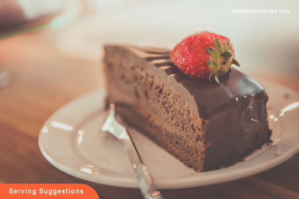 Chocolate pastry cut in half, revealing the layers of flaky dough and luscious chocolate filling inside