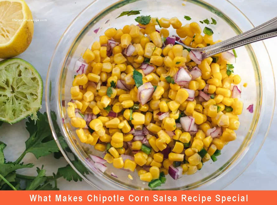 Healthy chipotle corn salsa with lime juice