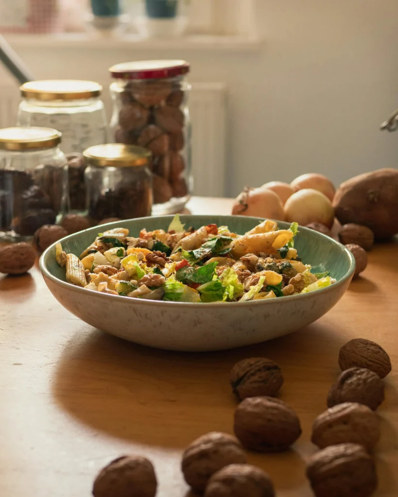 Pasta With Vegetables on Ceramic Bowl