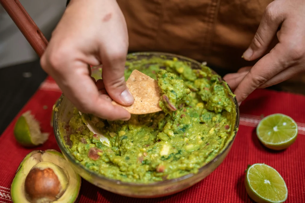 A Person a Guacamole Salsa Recipe