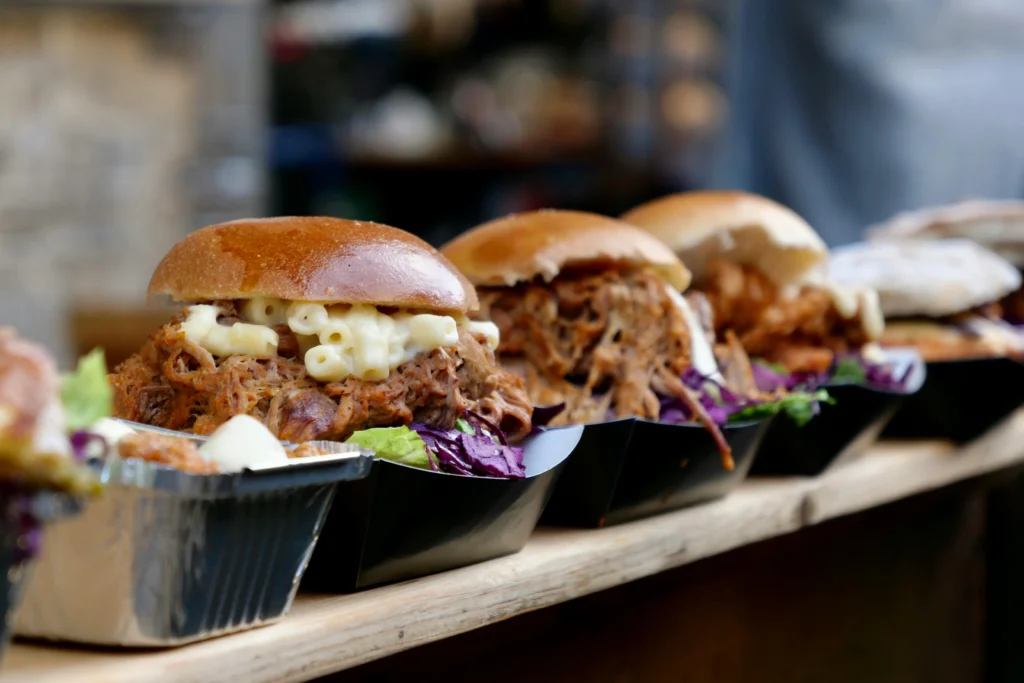 Close-Up Photo Of pulled pork sandwich