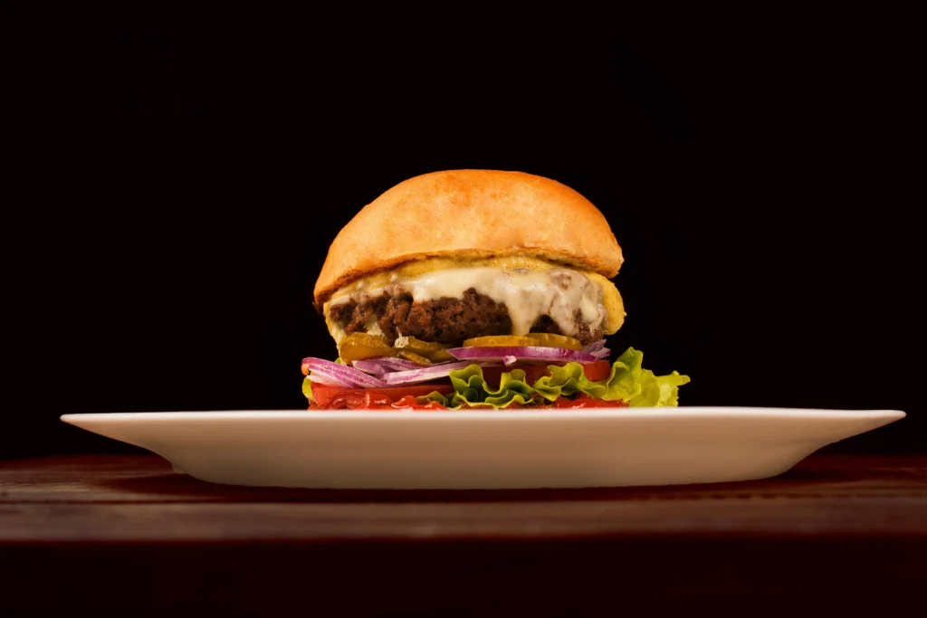 Close-up Photo of a pulled pork sandwich