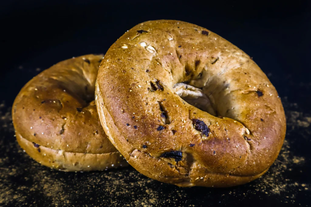 Close up of utopia bagels