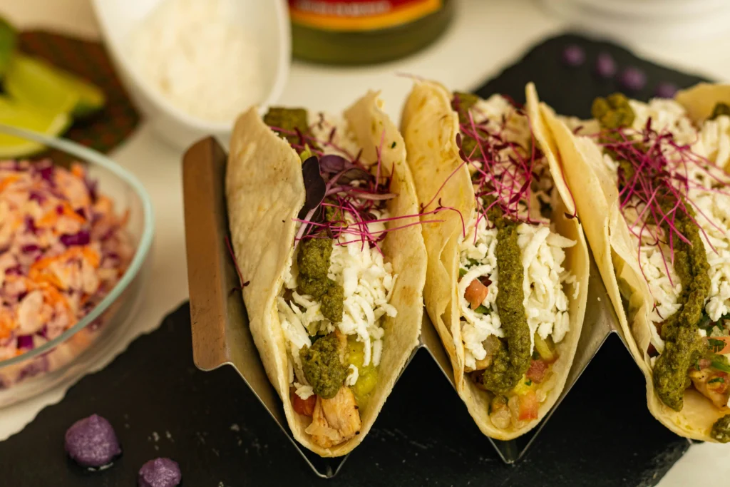 Mexican Tacos al Pastor in Tortilla