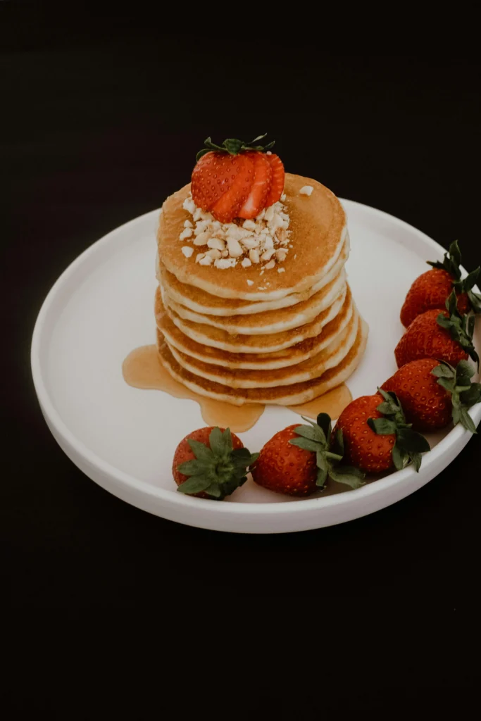 Pancakes with Fresh Strawberries