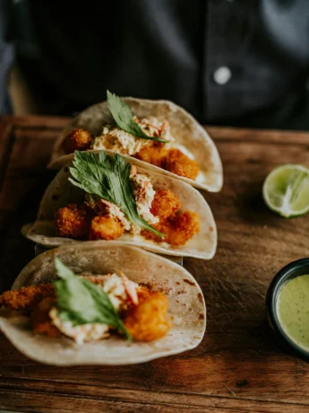 Tacos al Pastor on Table