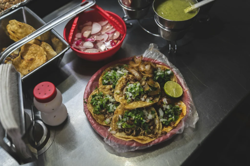 Tacos al Pastor on a Plate