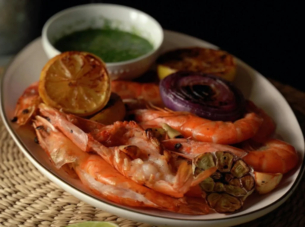 A Seafood Dish with Shrimps