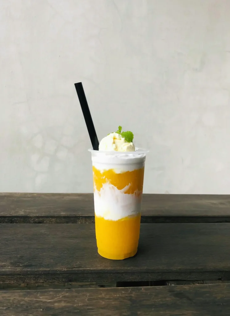 Close-up of a Mango Smoothie