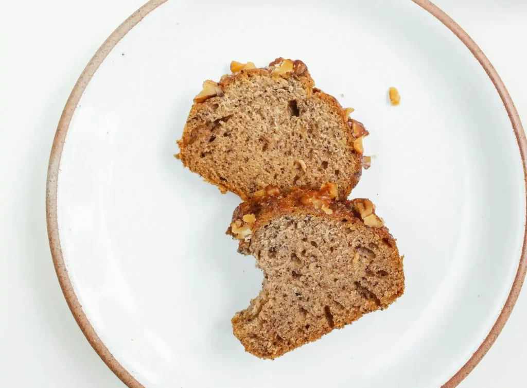 Bread Pudding on White Ceramic Plate