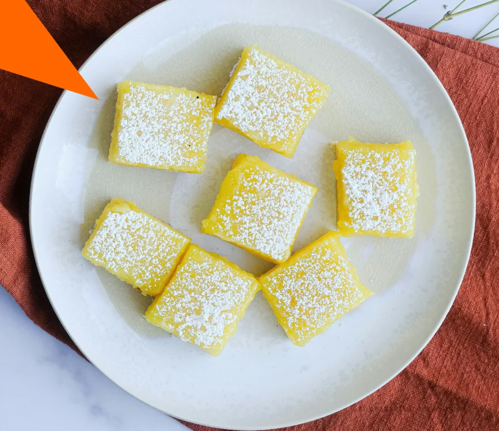 Lemon Bars Recipe on a Plate