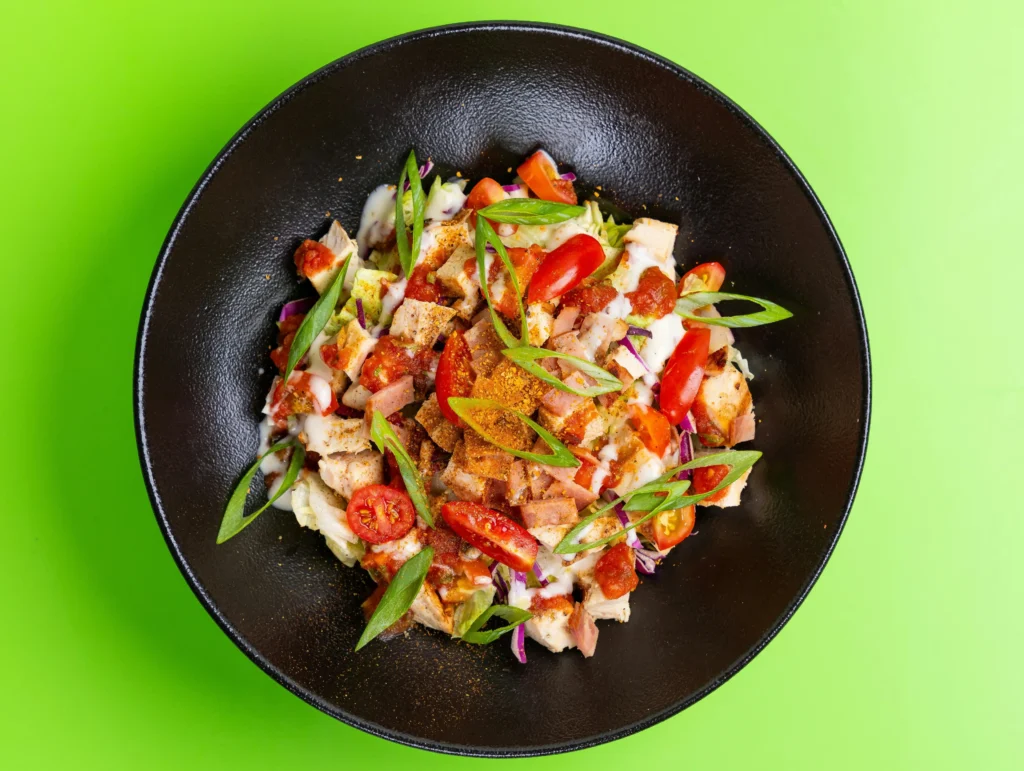 Top View of a Mediterranean Salad