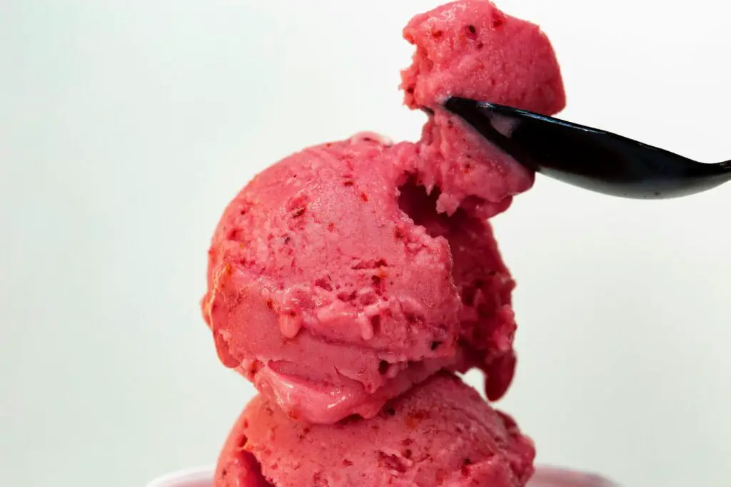 A Close-Up Shot of a Raspberry Sorbet