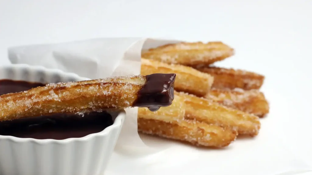 Traditional Mexican churros with a light, fluffy interior and crispy exterior