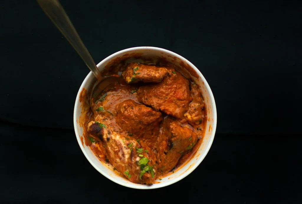 A Rogan Josh on a Black Background