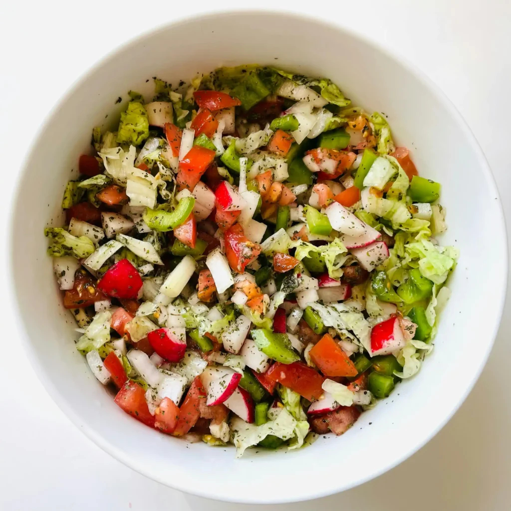 Ensalada de Frutas Salad on White Ceramic Bowl